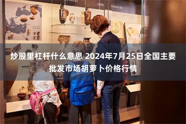 炒股里杠杆什么意思 2024年7月25日全国主要批发市场胡萝卜价格行情