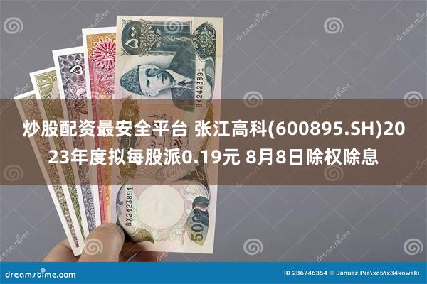 炒股配资最安全平台 张江高科(600895.SH)2023年度拟每股派0.19元 8月8日除权除息