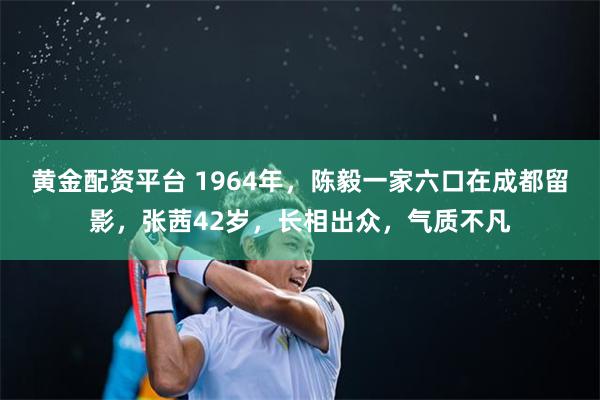 黄金配资平台 1964年，陈毅一家六口在成都留影，张茜42岁，长相出众，气质不凡